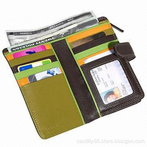 Wallet, snap button closure, nine card slots
